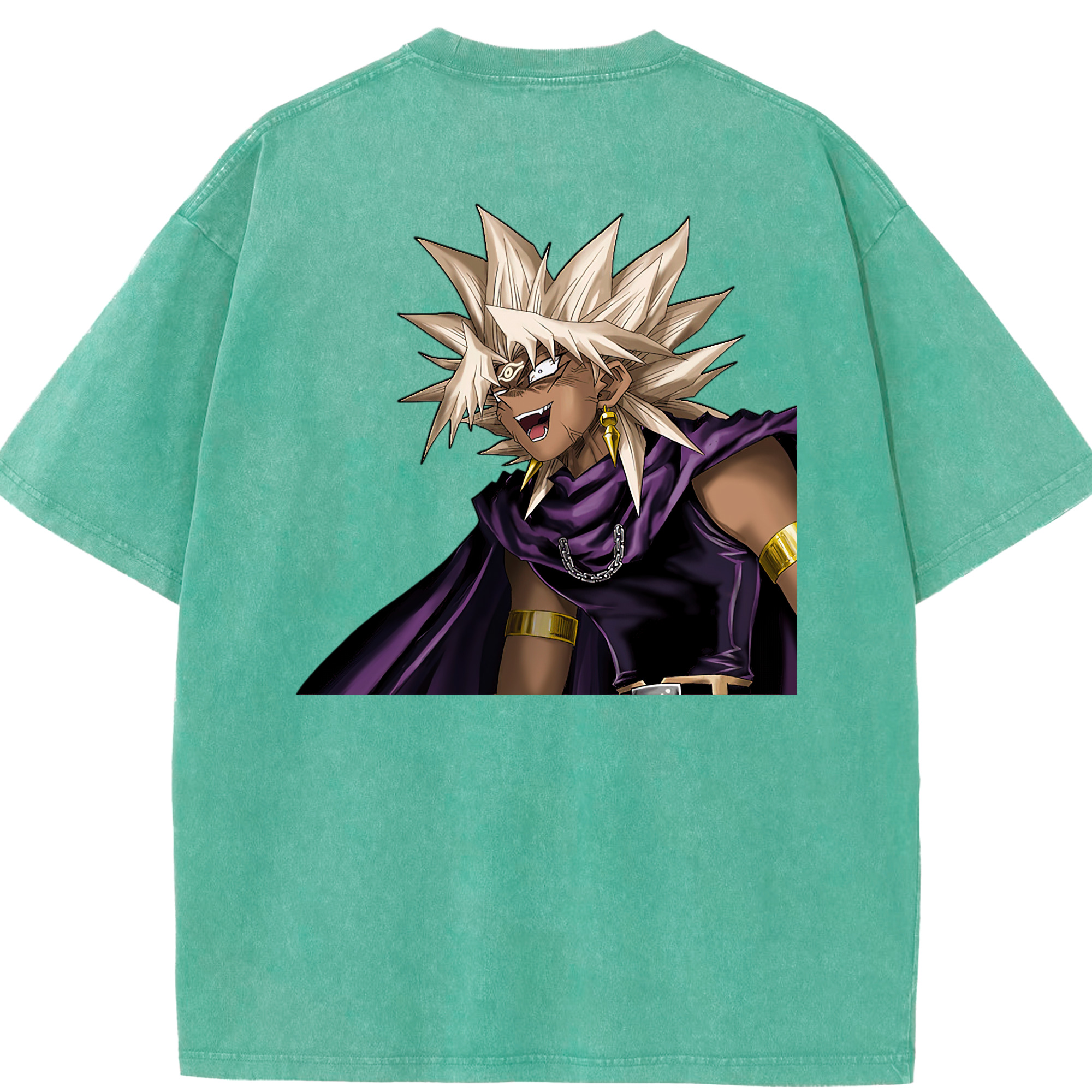 （画像用） 遊☆戯☆王 Yu-Gi-Oh! 綿100% ヴィンテージ風 半袖Tシャツ（背面プリント）